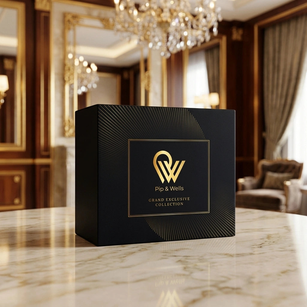 Pip & Wells Grand Exclusive Collection-Geschenkbox in einem eleganten Interieur