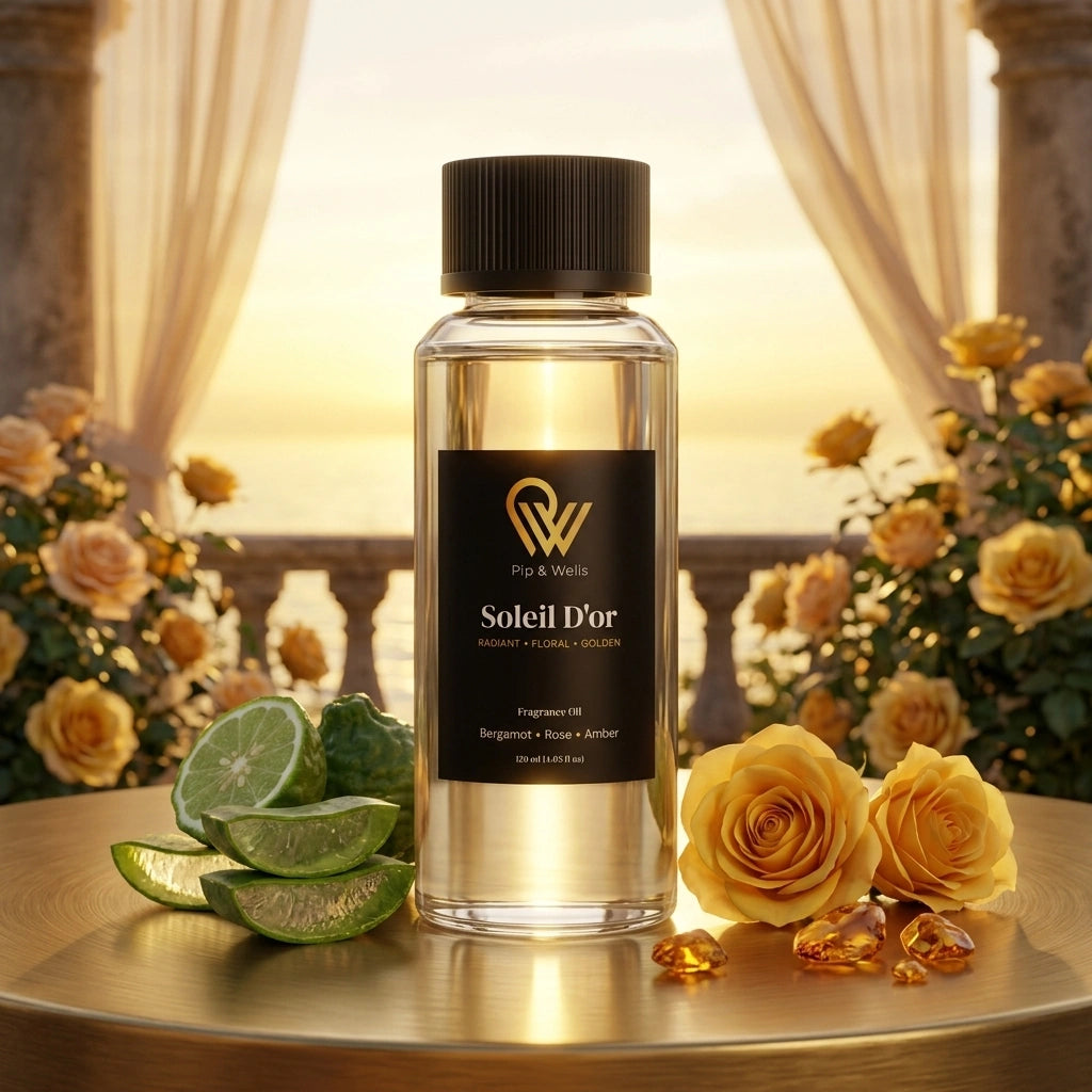 Pip & Wells Soleil D'or-Duftöl mit Limetten und gelben Rosen